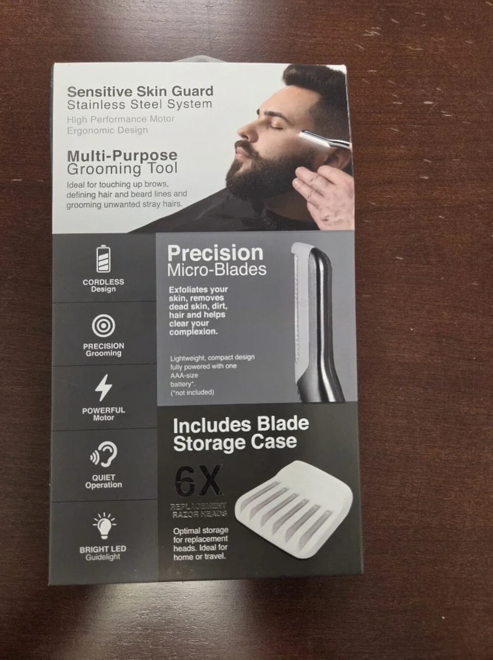 COBY LED Touch-Up Men's Detailer — Silver Precision Groomer